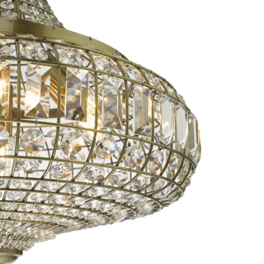 Där Lighting ASM0675 - ASMARA láncra szerelt csillár 6xE14/40W/230V, sárgaréz