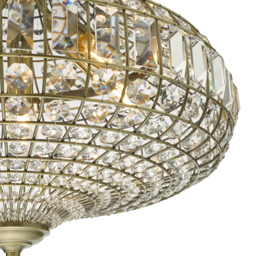 Där Lighting ASM0675 - ASMARA láncra szerelt csillár 6xE14/40W/230V, sárgaréz
