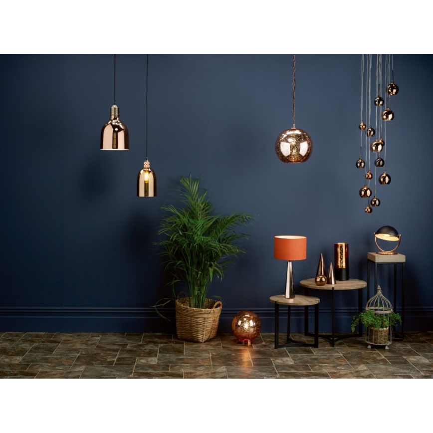 Där Lighting AUR1564 - Kábelre függesztett csillár AURELIA 15xG4/10W/230V fekete/rézszínű
