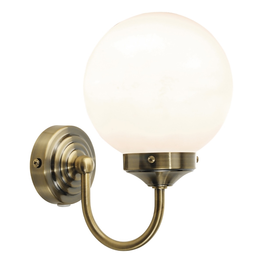 Där Lighting BAR0775 - BARCLAY fürdőszobai fali lámpa, 1x E14/40W/230V, IP44, sárgaréz