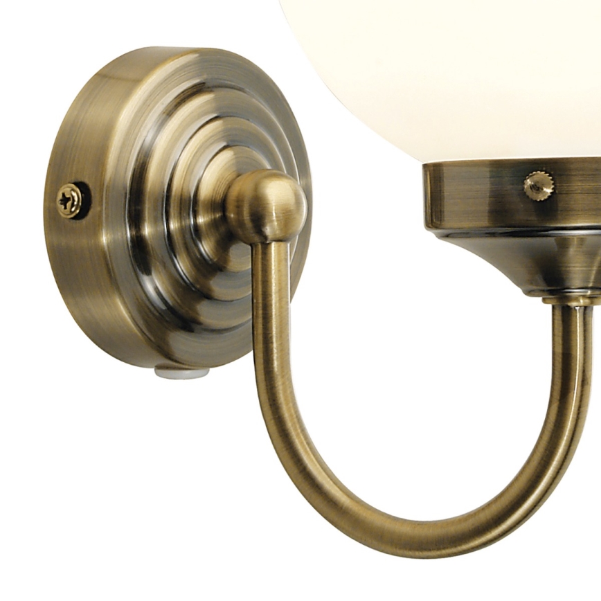 Där Lighting BAR0775 - BARCLAY fürdőszobai fali lámpa, 1x E14/40W/230V, IP44, sárgaréz