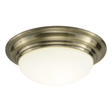 Där Lighting BAR5275 - BARCLAY fürdőszobai mennyezeti lámpatest, 1xE27/60W/230V, átm. 31 cm, sárgaréz