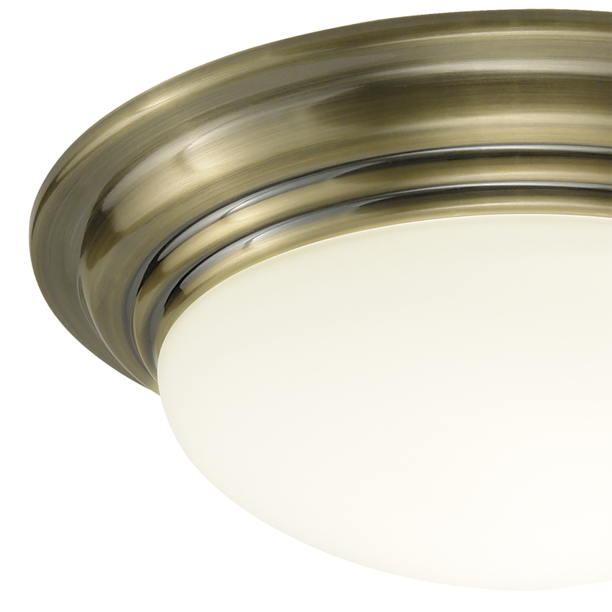 Där Lighting BAR5275 - BARCLAY fürdőszobai mennyezeti lámpatest, 1xE27/60W/230V, átm. 31 cm, sárgaréz