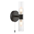 Där Lighting BOL0922 - Fürdőszobai fali lámpa BOLTON 2xG9/5W/230V IP44 fekete