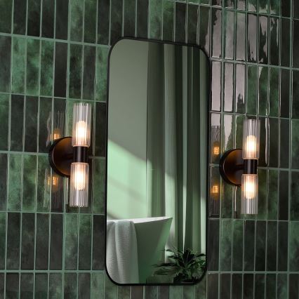 Där Lighting BOL0922 - Fürdőszobai fali lámpa BOLTON 2xG9/5W/230V IP44 fekete