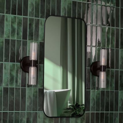 Där Lighting BOL0922 - Fürdőszobai fali lámpa BOLTON 2xG9/5W/230V IP44 fekete