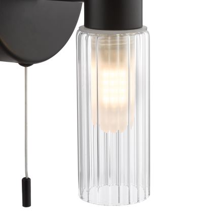 Där Lighting BOL0922 - Fürdőszobai fali lámpa BOLTON 2xG9/5W/230V IP44 fekete