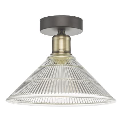 Där Lighting BOY0175 - BOYD mennyezeti lámpatest, 1xE27/60W/230V, Ø 25 cm, sárgaréz/átlátszó