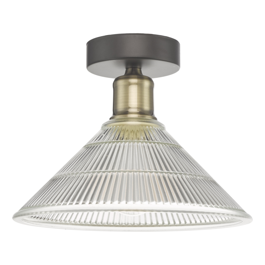 Där Lighting BOY0175 - BOYD mennyezeti lámpatest, 1xE27/60W/230V, Ø 25 cm, sárgaréz/átlátszó