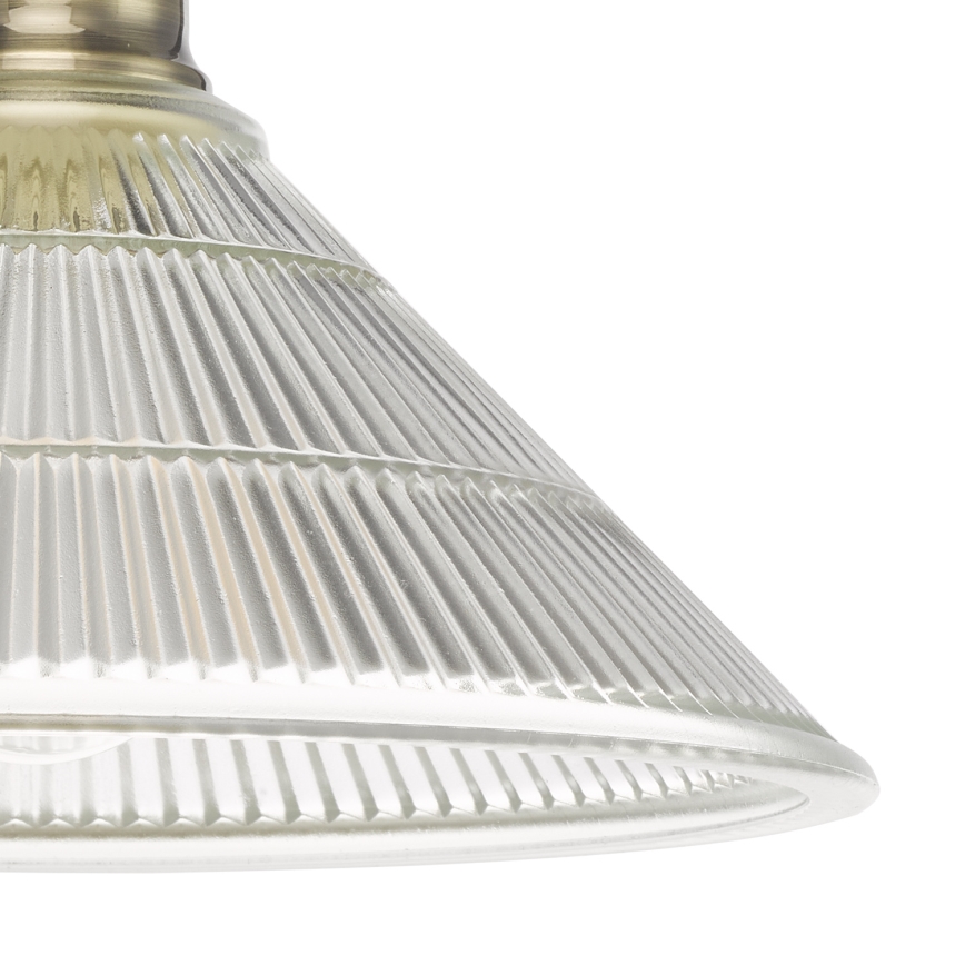 Där Lighting BOY0175 - BOYD mennyezeti lámpatest, 1xE27/60W/230V, Ø 25 cm, sárgaréz/átlátszó