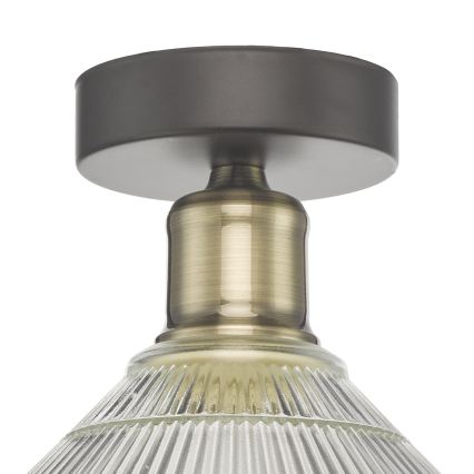 Där Lighting BOY0175 - BOYD mennyezeti lámpatest, 1xE27/60W/230V, Ø 25 cm, sárgaréz/átlátszó