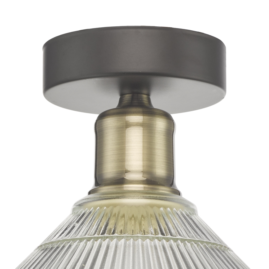 Där Lighting BOY0175 - BOYD mennyezeti lámpatest, 1xE27/60W/230V, Ø 25 cm, sárgaréz/átlátszó