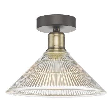 Där Lighting BOY0175 - BOYD mennyezeti lámpatest, 1xE27/60W/230V, Ø 25 cm, sárgaréz/átlátszó