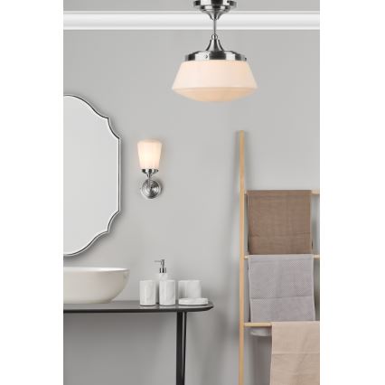 Där Lighting CAD0150 - Fürdőszobai felületre szerelhető mennyezeti lámpa CADEN 1xE27/60W/230V IP44 fényes króm