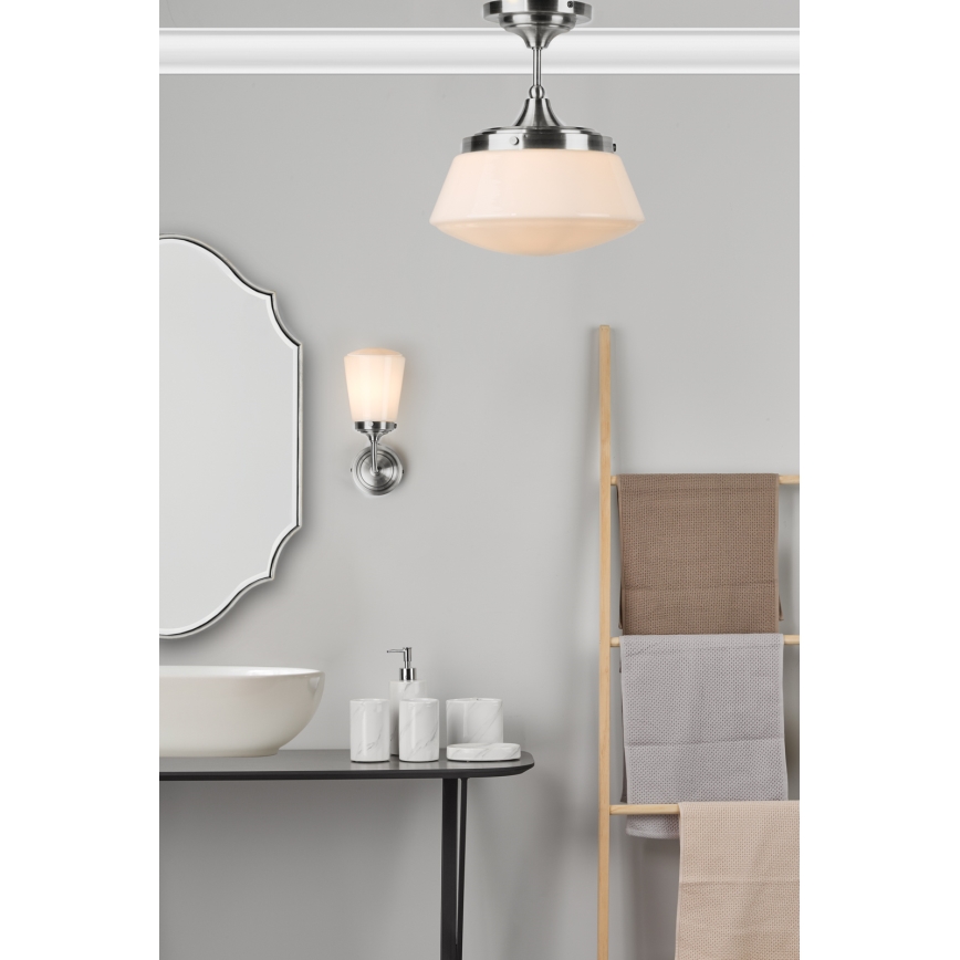 Där Lighting CAD0150 - Fürdőszobai felületre szerelhető mennyezeti lámpa CADEN 1xE27/60W/230V IP44 fényes króm