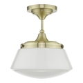 Där Lighting CAD0175 - Fürdőszobai felületre szerelhető csillár CADEN 1xE27/60W/230V IP44 sárgaréz
