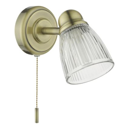 Där Lighting CED0775 - Fürdőszobai fali lámpa CEDRIC 1xG9/25W/230V IP44 sárgaréz