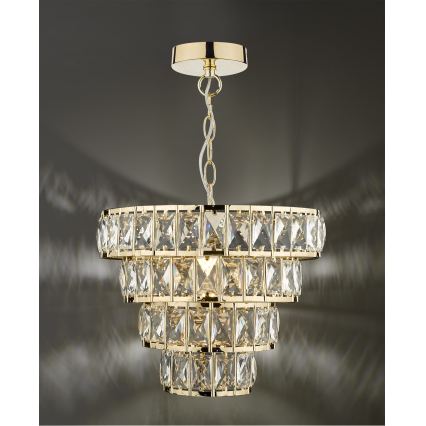 Där Lighting CER0135 - láncos csillár CERYS 1xE27/60W/230V aranyszínű