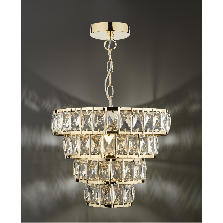 Där Lighting CER0135 - láncos csillár CERYS 1xE27/60W/230V aranyszínű