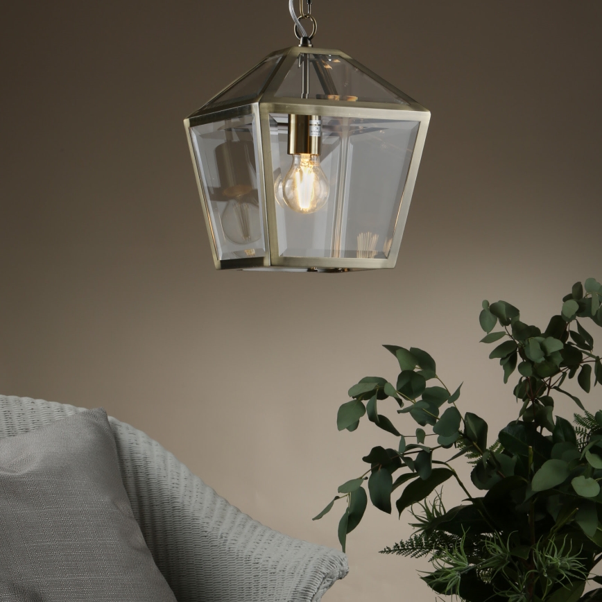 Där Lighting CHU0175 - Láncos csillár CHURCHILL 1xE27/60W/230V sárgaréz