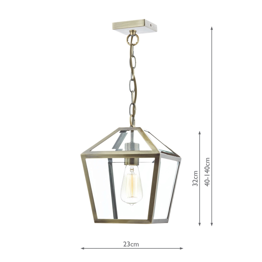 Där Lighting CHU0175 - Láncos csillár CHURCHILL 1xE27/60W/230V sárgaréz