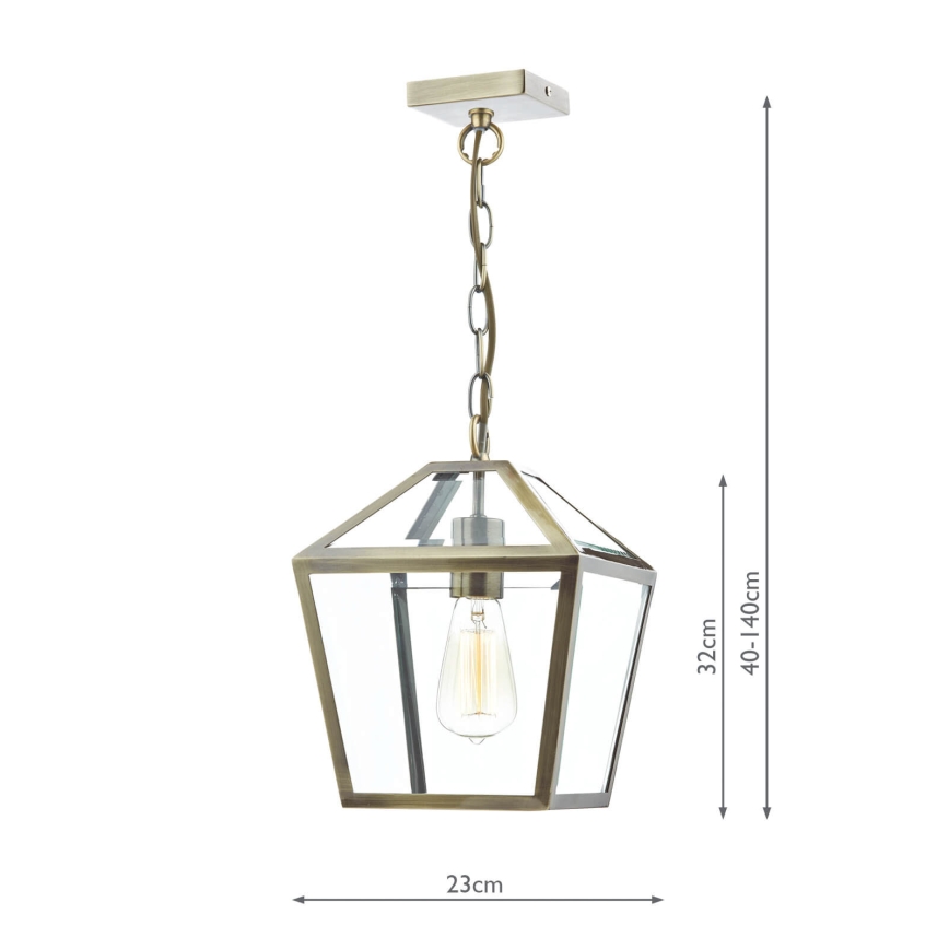 Där Lighting CHU0175 - Láncos csillár CHURCHILL 1xE27/60W/230V sárgaréz