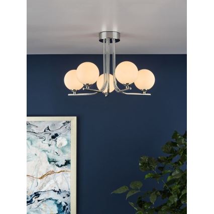 Där Lighting CRA5450-02 - CRADLE rúdos csillár 5xG9/25W/230V, fényes króm