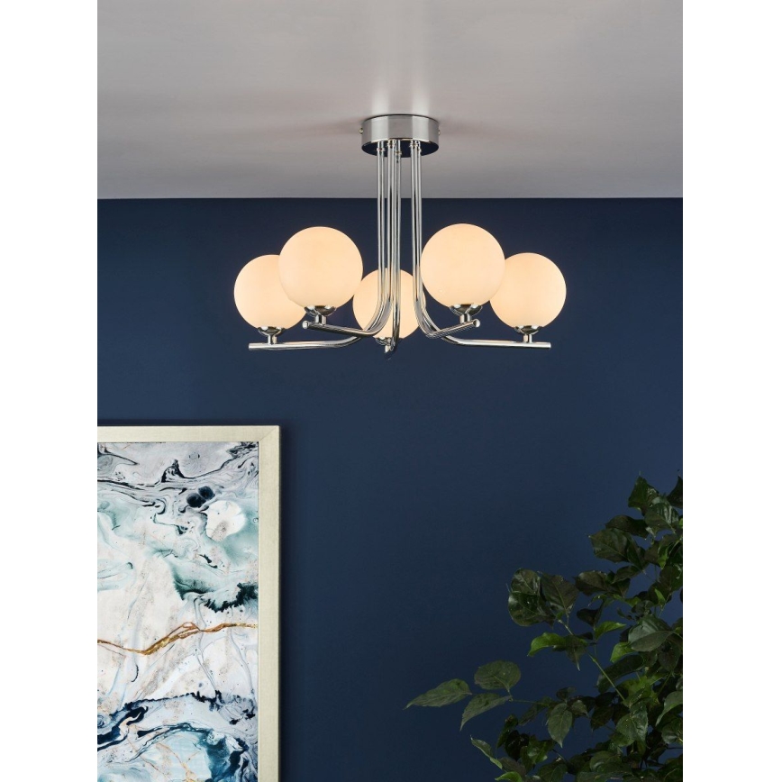 Där Lighting CRA5450-02 - CRADLE rúdos csillár 5xG9/25W/230V, fényes króm
