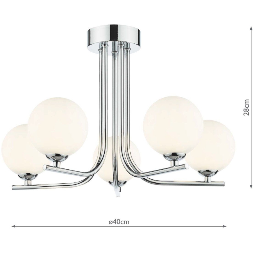 Där Lighting CRA5450-02 - CRADLE rúdos csillár 5xG9/25W/230V, fényes króm