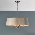 Där Lighting CRI0429 - CRISTIN láncra akasztható csillár 4xE14/40W/230V sárgaréz/taupe