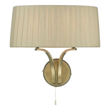 Där Lighting CRI0929 - Fali lámpa CRISTIN 2xE14/40W/230V sárgaréz/taupe