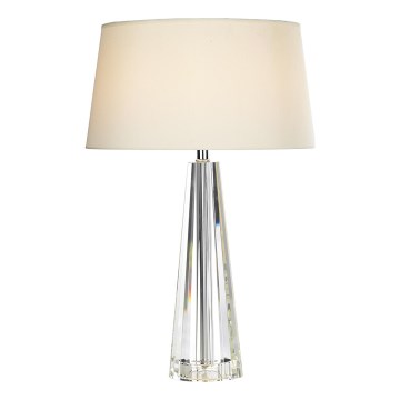 Där Lighting CYP4208 - Asztali lámpa CYPRUS 1xE27/60W/230V krémszínű/átlátszó