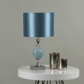 Där Lighting ELS4223 - Asztali lámpa ELSA 1xE27/40W/230V kék/fényes króm