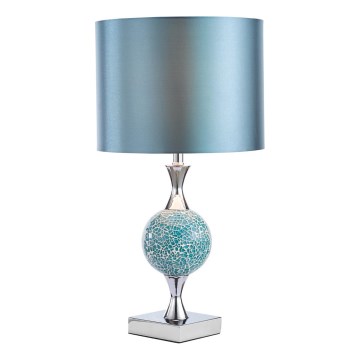 Där Lighting ELS4223 - Asztali lámpa ELSA 1xE27/40W/230V kék/fényes króm