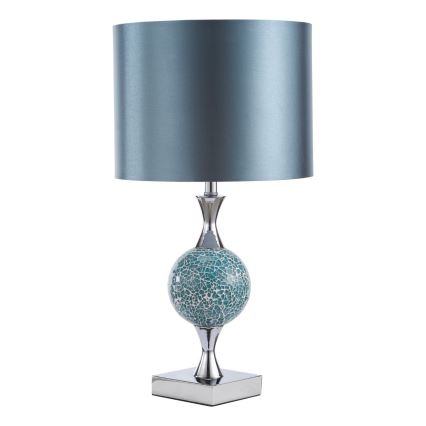 Där Lighting ELS4223 - Asztali lámpa ELSA 1xE27/40W/230V kék/fényes króm