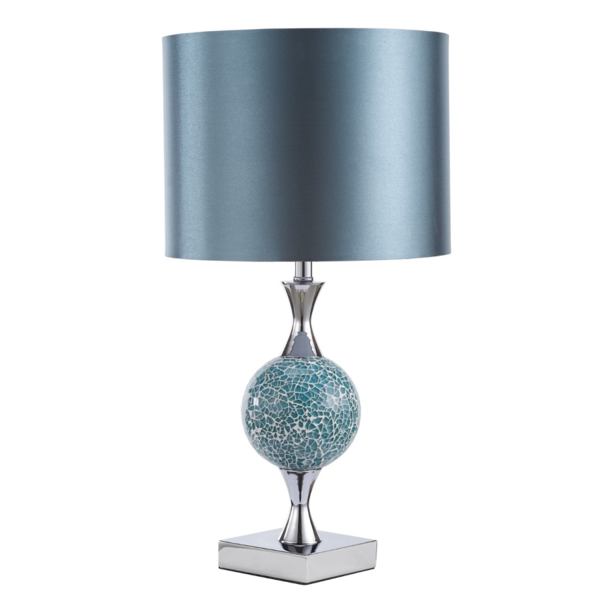 Där Lighting ELS4223 - Asztali lámpa ELSA 1xE27/40W/230V kék/fényes króm