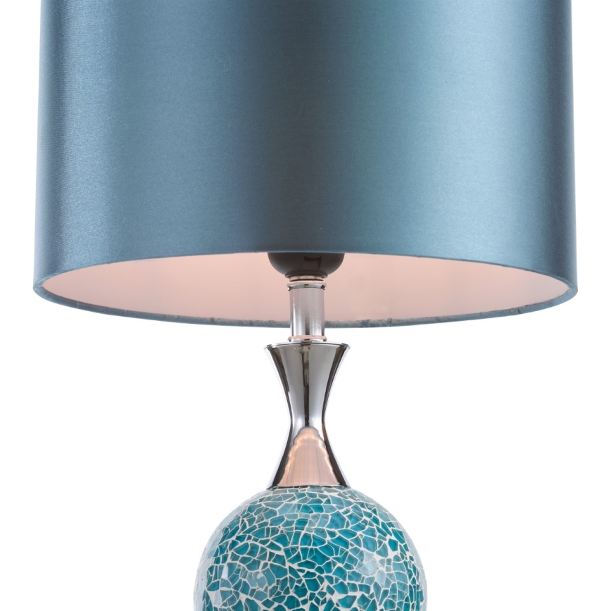 Där Lighting ELS4223 - Asztali lámpa ELSA 1xE27/40W/230V kék/fényes króm