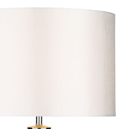 Där Lighting HIN4208 - HINTON asztali lámpa 1xE27/60W/230V fehér/fényes króm