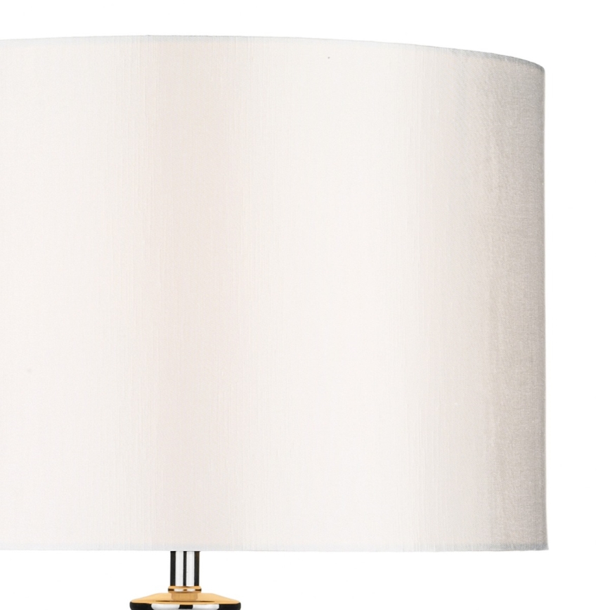 Där Lighting HIN4208 - HINTON asztali lámpa 1xE27/60W/230V fehér/fényes króm