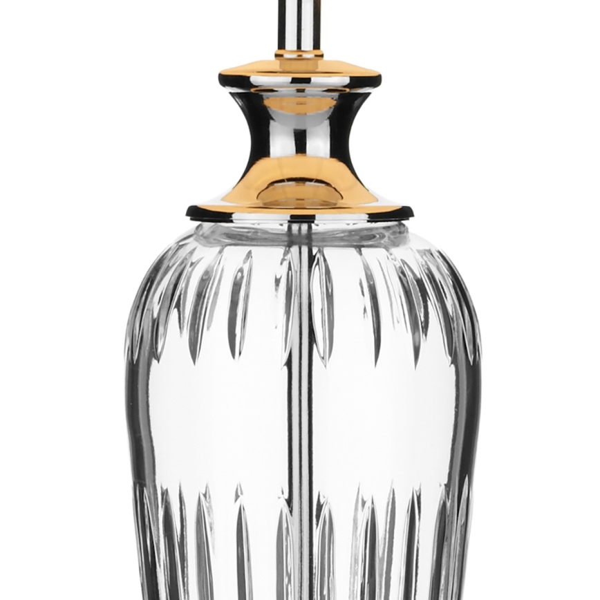 Där Lighting HIN4208 - HINTON asztali lámpa 1xE27/60W/230V fehér/fényes króm