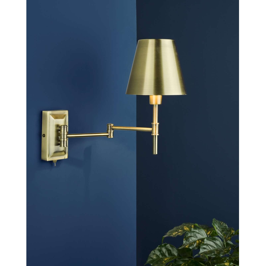 Där Lighting KEN0775 - KENSINGTON flexibilis fali lámpa 1xE14/25W/230V, sárgaréz