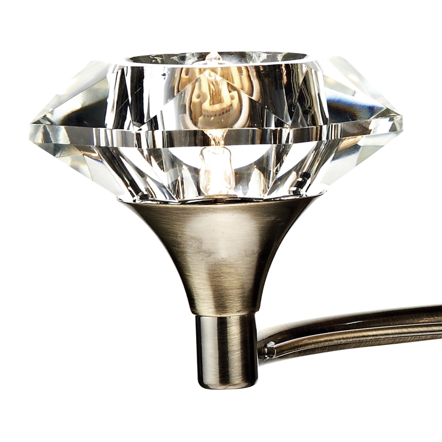 Där Lighting LUT0975 - Fali lámpa LUTHER 2xG9/40W/230V sárgaréz