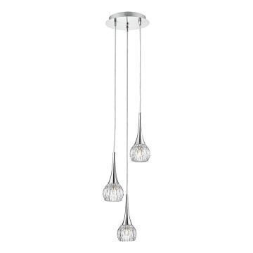 Där Lighting LYA0350 - Kábeles csillár LYALL 3xG9/40W/230V fényes króm