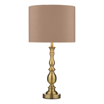 Där Lighting MAD4275 - Asztali lámpa MADRID 1xE27/60W/230V barna/sárgaréz