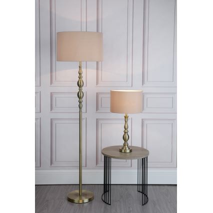 Där Lighting MAD4275 - Asztali lámpa MADRID 1xE27/60W/230V barna/sárgaréz