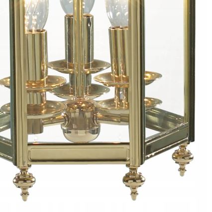 Där Lighting MOO0340 - MOORGATE láncos csillár 3xE14/60W/230V, sárgaréz