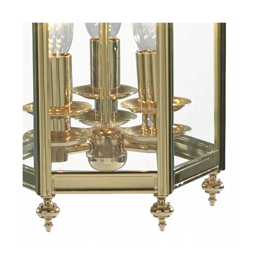 Där Lighting MOO0340 - MOORGATE láncos csillár 3xE14/60W/230V, sárgaréz