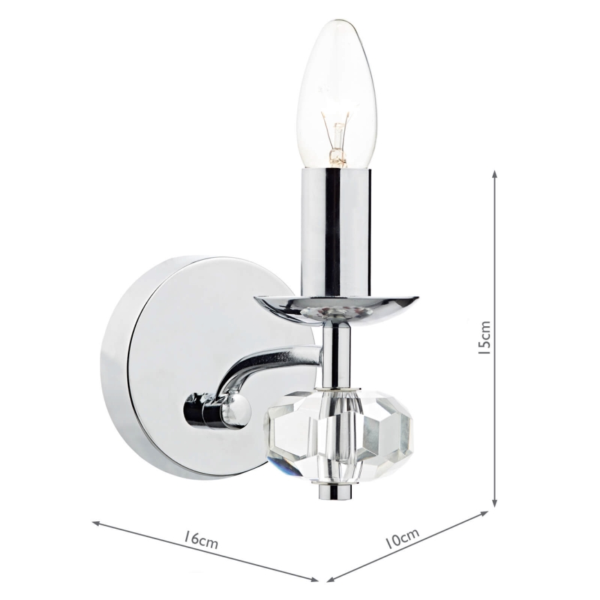 Där Lighting OLE0750 - Fali lámpa OLEANA 1xE14/40W/230V fényes króm