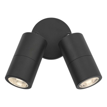 Där Lighting ORT0922 - LED kültéri fali spotlámpa ORTEGA 2xGU10/5W/230V IP65 fekete