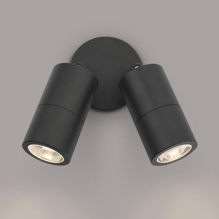Där Lighting ORT0922 - LED kültéri fali spotlámpa ORTEGA 2xGU10/5W/230V IP65 fekete